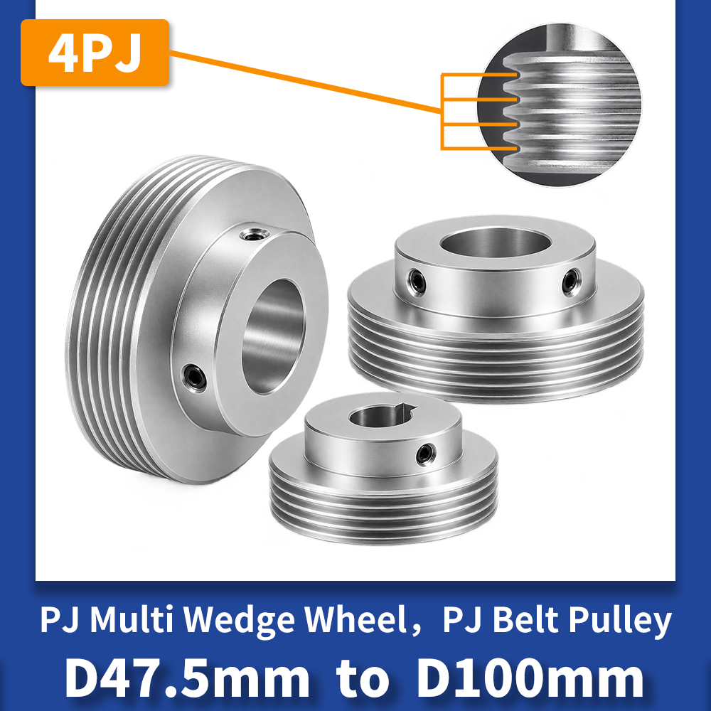 V Slot Wheel - 4PJ Wheel Dia 47.5mm to 100mm