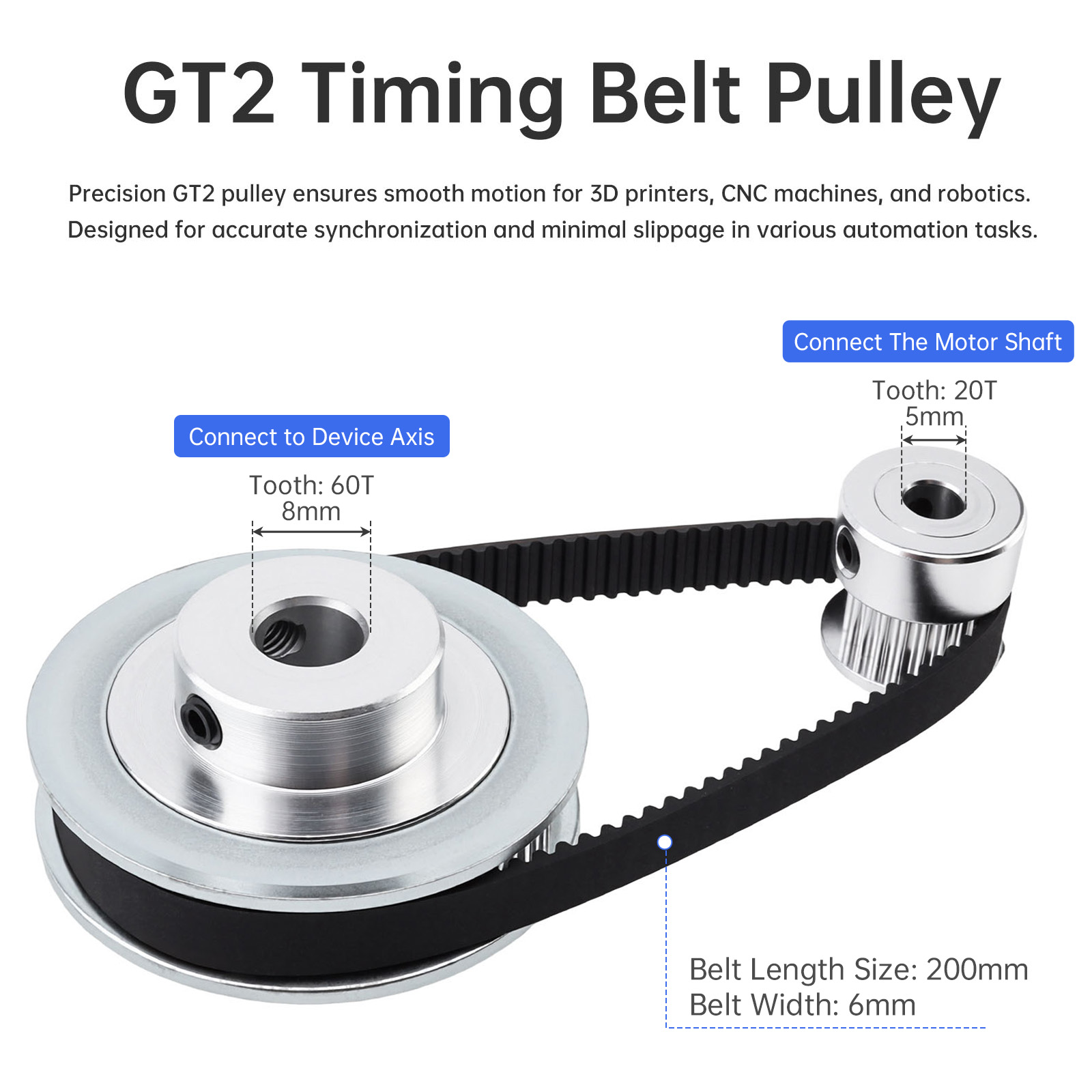 12V-24V 775 Electric DC Motor  - Gt2 Pulley recension och pris